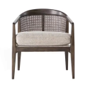 Silla decorativa de madera para interiores moderna de lujo