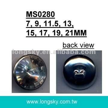 Beauty brass button with rivoli stones (#MS0280)