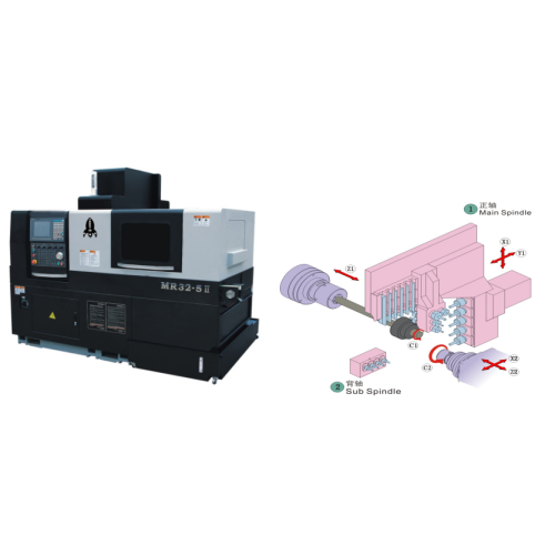 Máquina de torno cnc tipo suíço MR32-5II