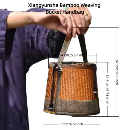 Sustainable Artisan Bamboo Weaving Bag for Travel