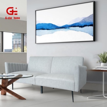 BED BED FUTON da 3 posti - tessuto grigio pieghevole soggiorno divano