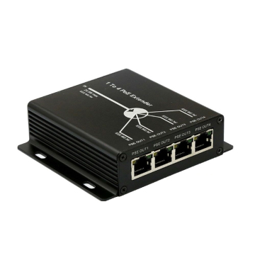 4 Port IEEE802.3AF POE Extender für IP -Kameras - 120 m Übertragungsbereich