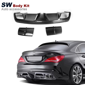 W117 Carbon Fiber Piecha Style Rear Diffuser for Mercedes-Benz CLA AMG Coupe