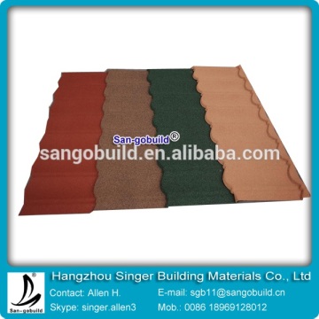 Colorful stone coated metal tile