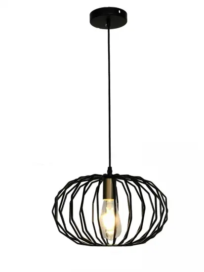 Post modern retro black paint Chandelier