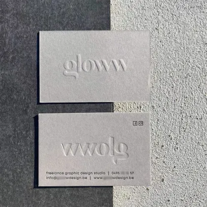 Eco-Friendly Handmade Cotton Paper Fancl Business Cards with Embossed Logo