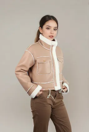 Custom Jackets Women leather and fur Jacket For Women 2024