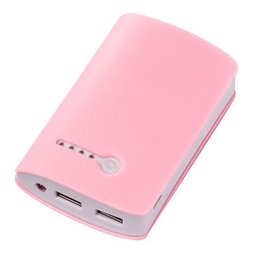 Dual USB Ports Power Bank for iPad, ABS+PC Material, Smart Power Level Indicator, 188g Weight