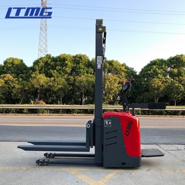 LTMG Hot Sale Electric Pallet Stacker with Adjustable Forks and Straddle Legs