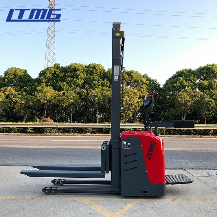LTMG Hot Sale Electric Pallet Stacker with Adjustable Forks and Straddle Legs