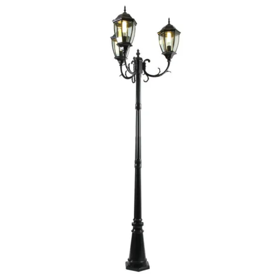 Antique Lantern Top Multi-Holder High Pole Light Garden Post Lamp
