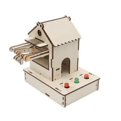 DIY Wooden Intelligent Drying Rack for Science and Technology Preschool Physics Teaching Aids
