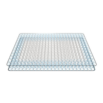 Fabricante Mattress Innerspring: bobina abierta de metal en forma de reloj de arena Bonnell Spring con bobinas perimetrales más firmes