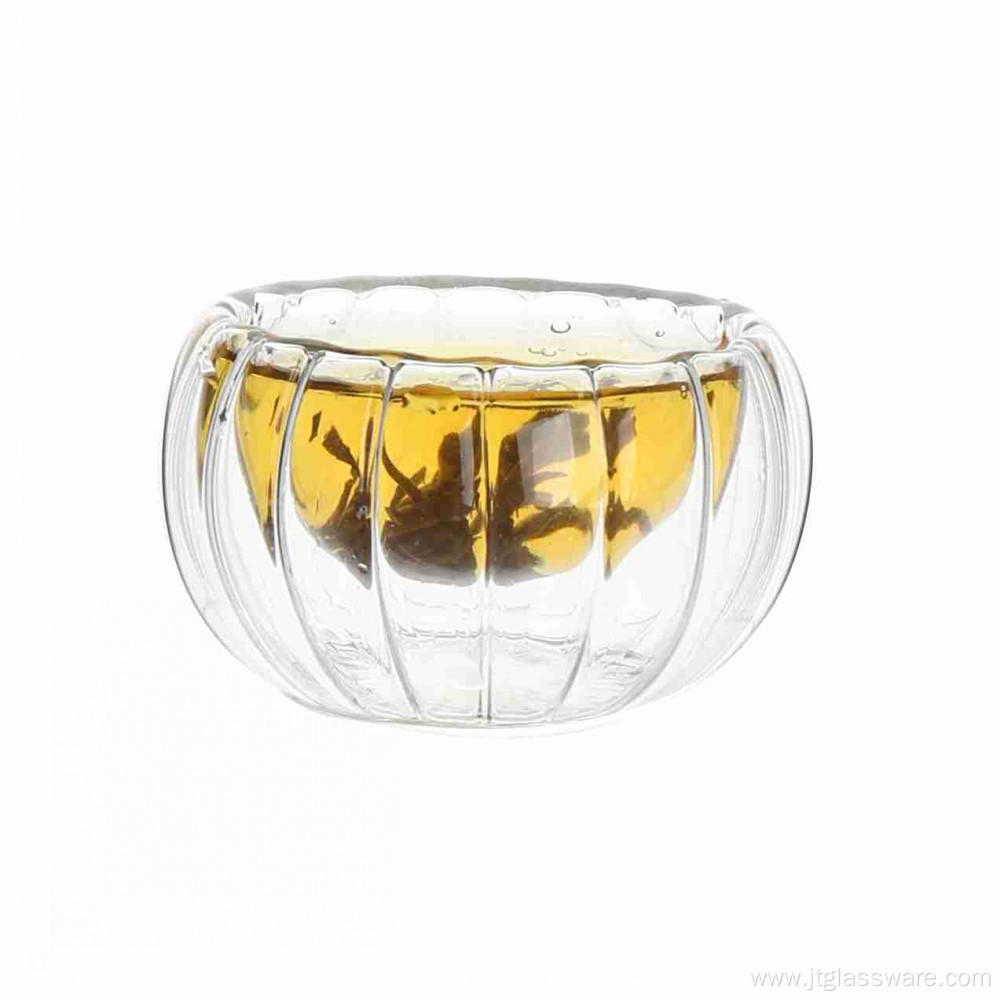 Double Wall Thermal Glass Tea Cup