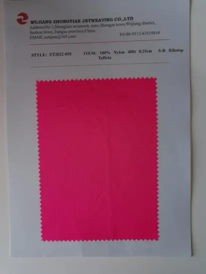 100% Nylon 400t 0.25cm S-D Ribstop Taffeta