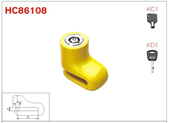 motorcycle wheel lock, disc brake lock, motorbike lock HC86108