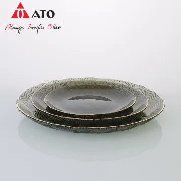 Household Dried Grey Fruit Dinner Plate glass Wholesale