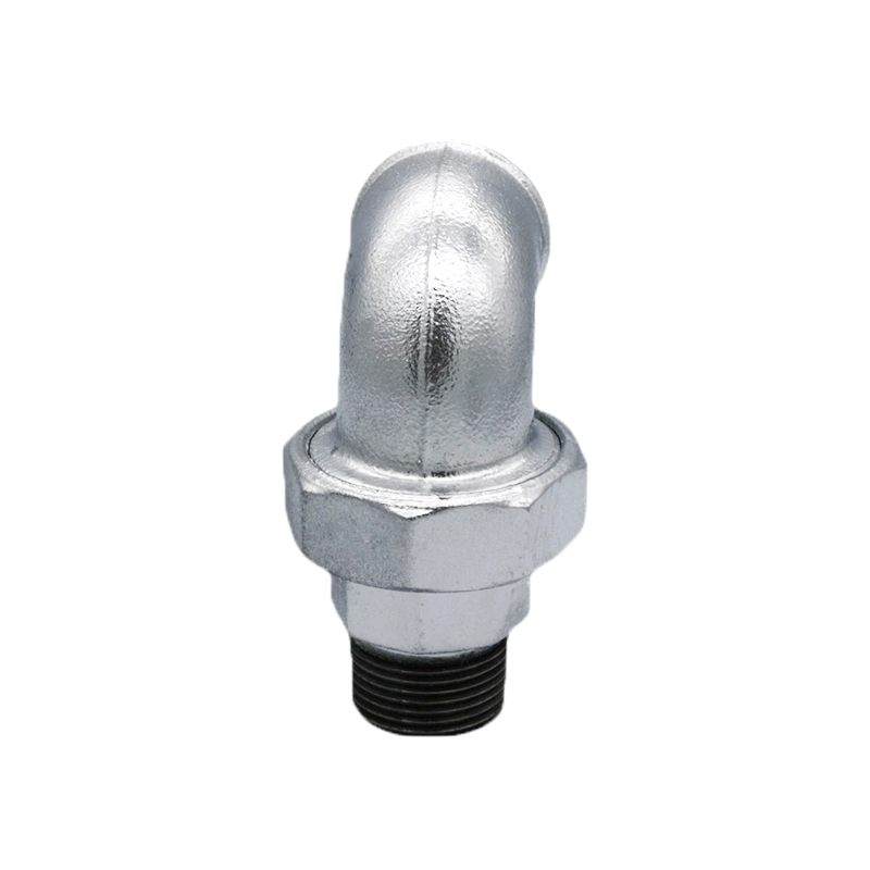 Internal and external thread flat seat oil free elbow