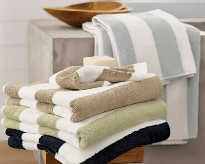 Pure Egyptian Cotton stripe bath towel