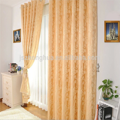 100% Polyester Jacquard Blackout Fabric Window Curtain