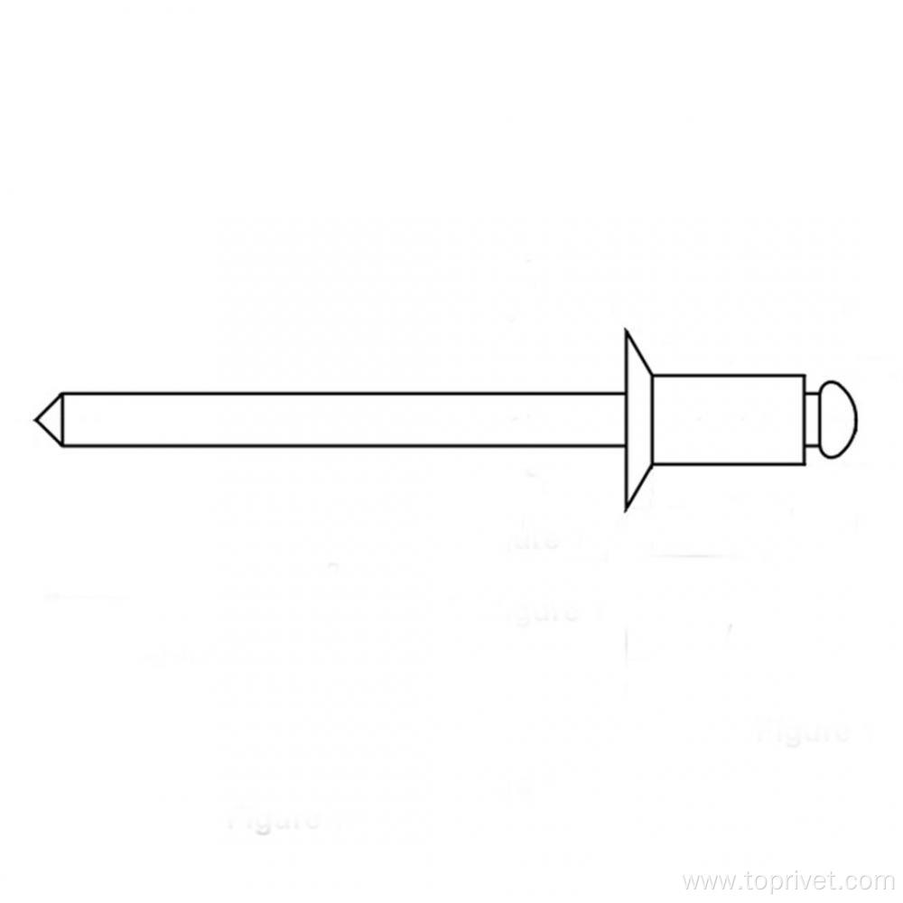 Aluminium/Aluminium countersunk open type blind rivets