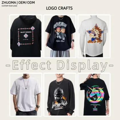 Wholesale Cotton Blank Custom T-Shirts for Men - Plus Size Drop Shoulder T-Shirts