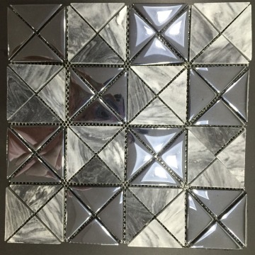 luxury style electroplated mosaic, aluminium mosaic tile, marble mosaic tile