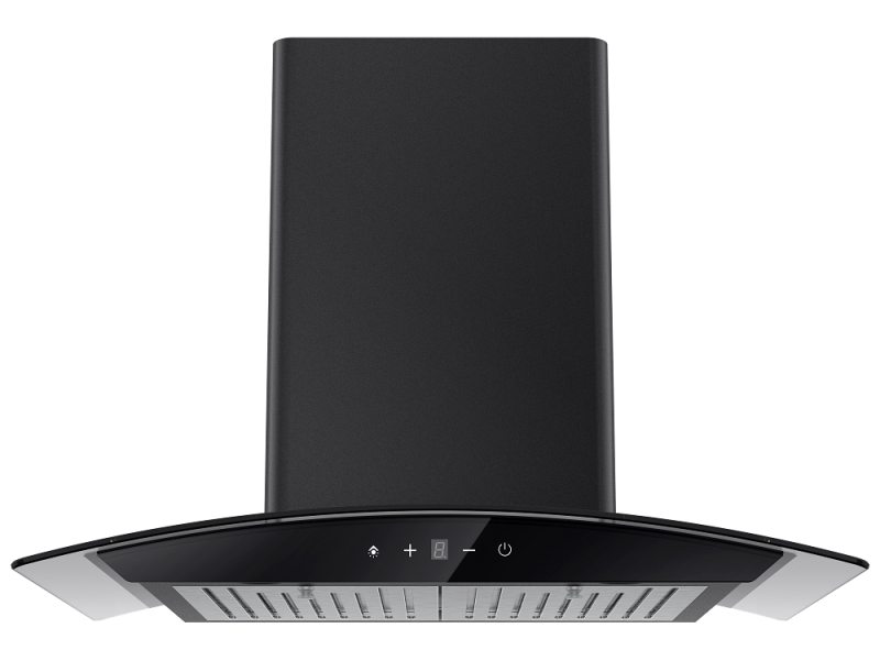 Cooker Hood Kitchen Appliance Factory Price with Copper Motor Black Chimney Wall Mounted Electrical Appliances Range Hood