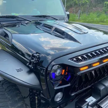 Jeep Wrangler JK Car Hood Cover & 4x4 Engine Scoop Guard