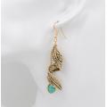 New Retro Earring Turquoise Leaves Vintage Earrings