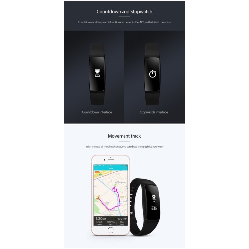 TPU Bluetooth Heart Rate Touch Screen Bracelet