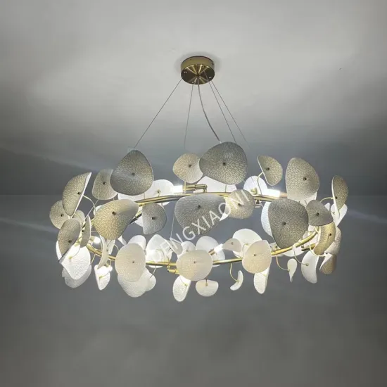 White Ceramic Ginkgo Chandelier for Large Restaurant Projects