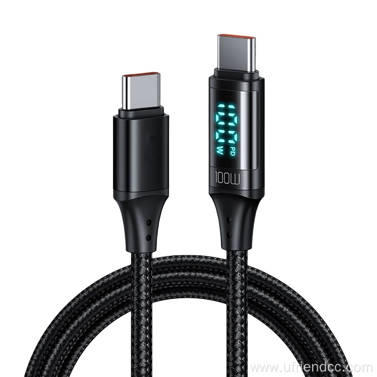 LED Display Fast Charging USB2.0 TO Type-C Cable