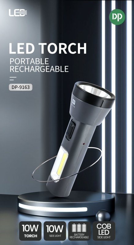 Camping Portable High-Low-Strobe Rechargeable LED Torch