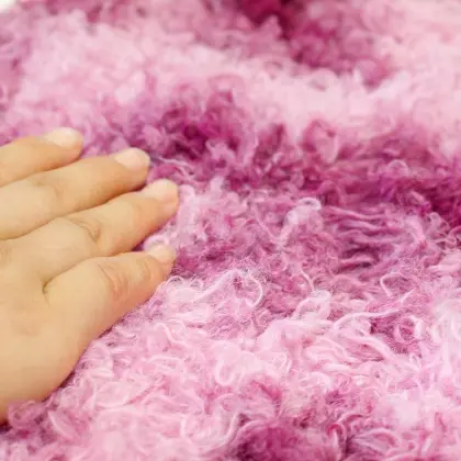 Raccoon fur jacquard soft faux fur fabric faux sheep daisy faux fur fabrics