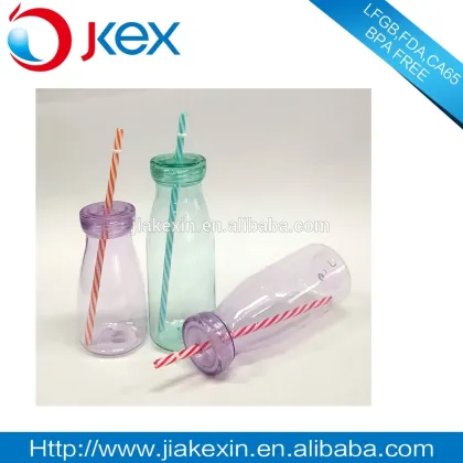 clear bpa free plastic milk bottle