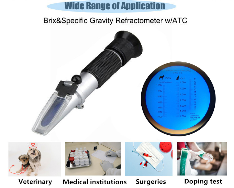 Manual Refractometer Atc For Veterinary Handheld Refractometer - Animal ...