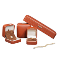 PU Leather Brown high quality customized jewelry box