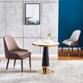 Mesa de café de acero inoxidable de metal dorado muebles muebles de mesa de mármol mesa de café de lujo
