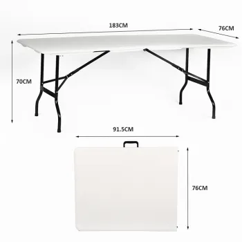 Wholesale High Quality Factory Customized Square Lightweight Portable Folding Table