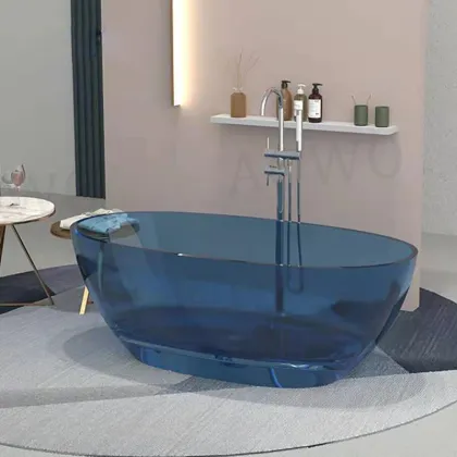 Modern Vichy Design Transparent Resin Bathtub
