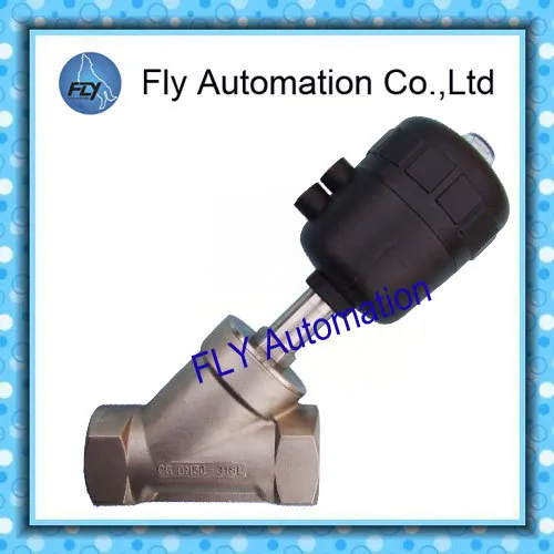 2" Dn50 Ss316 Pa Head Large Flow Angle Seat Valve 