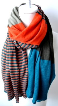Acrylic Knitted Shawl (12-BR201812-10)