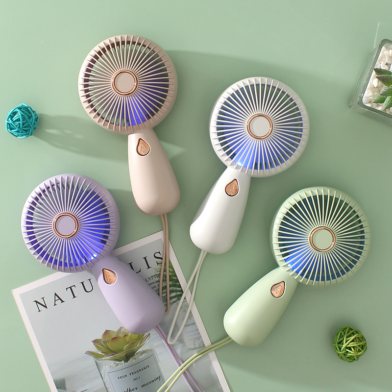 Macaron Color Handheld Rechargeable Fan