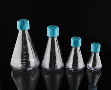 1000ml Labu Polycarbonate Erlenmeyer Labu Baffled Seal