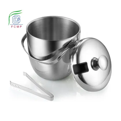 Double Wall Insulated Steel Wine Ice Bucket