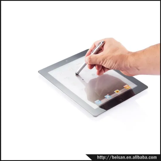 4in1 pen soft stylus tip pen ball pen with LED light and laser for iPhone/iPad