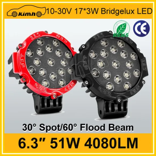 Automobile 51W led offroad car working light round