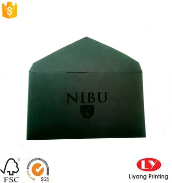 Black card wallet paper envelope card holder