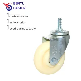 3/4/5inch Midium-Duty Nylon Caster Wheel Lead Screw Trolley